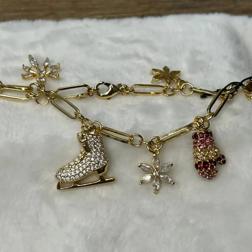 New! Kate Spade New York Winter Snow Day Charm Bracelet - Picture 5 of 7